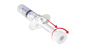 VacLok® 60ml Negative Pressure Locking Syringe, White Plunger